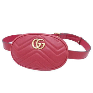 Gucci GG Marmont Belt Bag Red Leather Classic